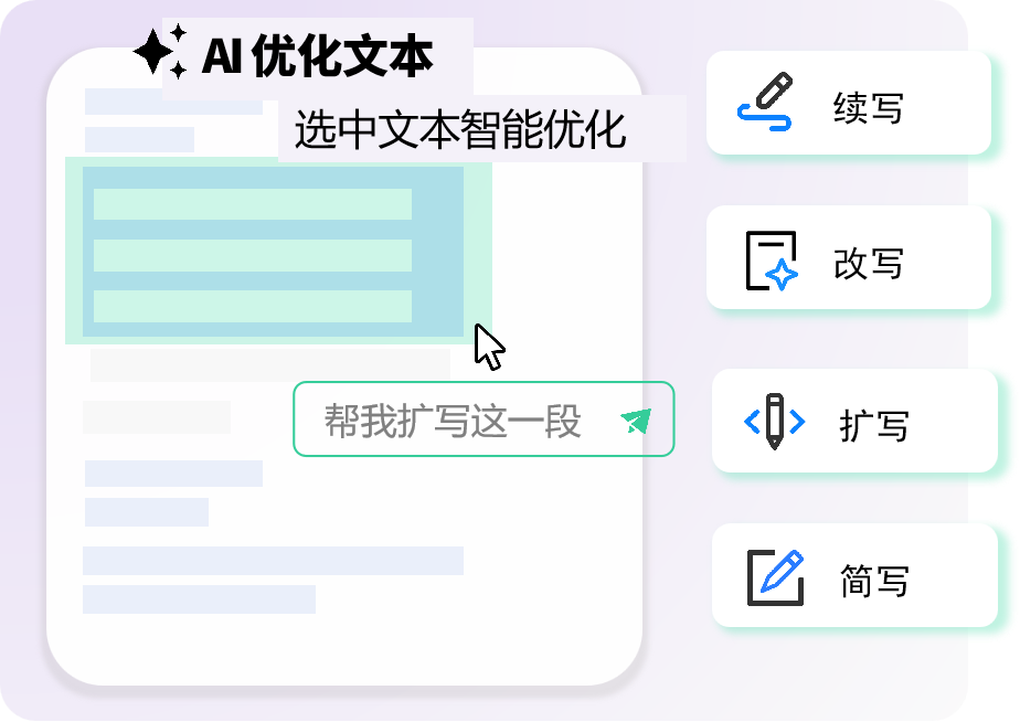 上传模板、必要材料与参考文档,自动组织结构与语义